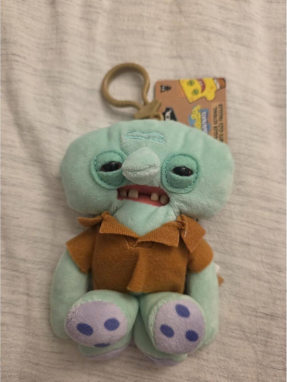 Zuru Fuggler x Spongebob Squarepants Keychain Plush Ring SQUIDWARD 5 in